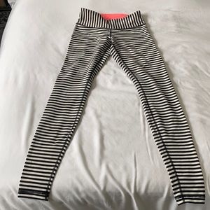 B&W Striped Lululemon Leggings